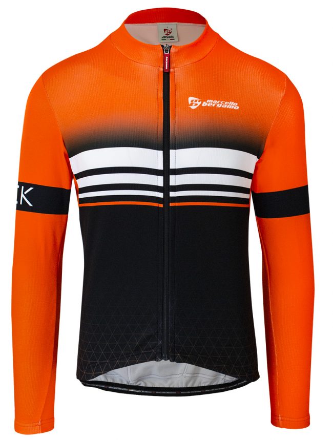 Maillot Cyclisme Homme Manches Longues Jaune Hiver Polaire Non Giubbino