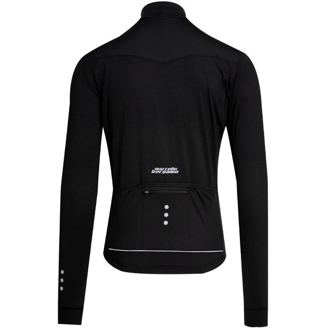 maglia manica lunga uomo inverno ciclismo BORA NERO Marcello-Bergamo