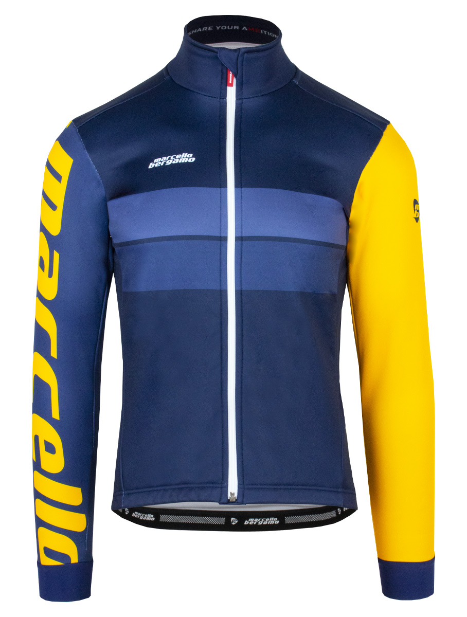 Wide. Giubbino invernale - Blu Giallo - Ciclismo sportivo vendita online -  Marcello Bergamo