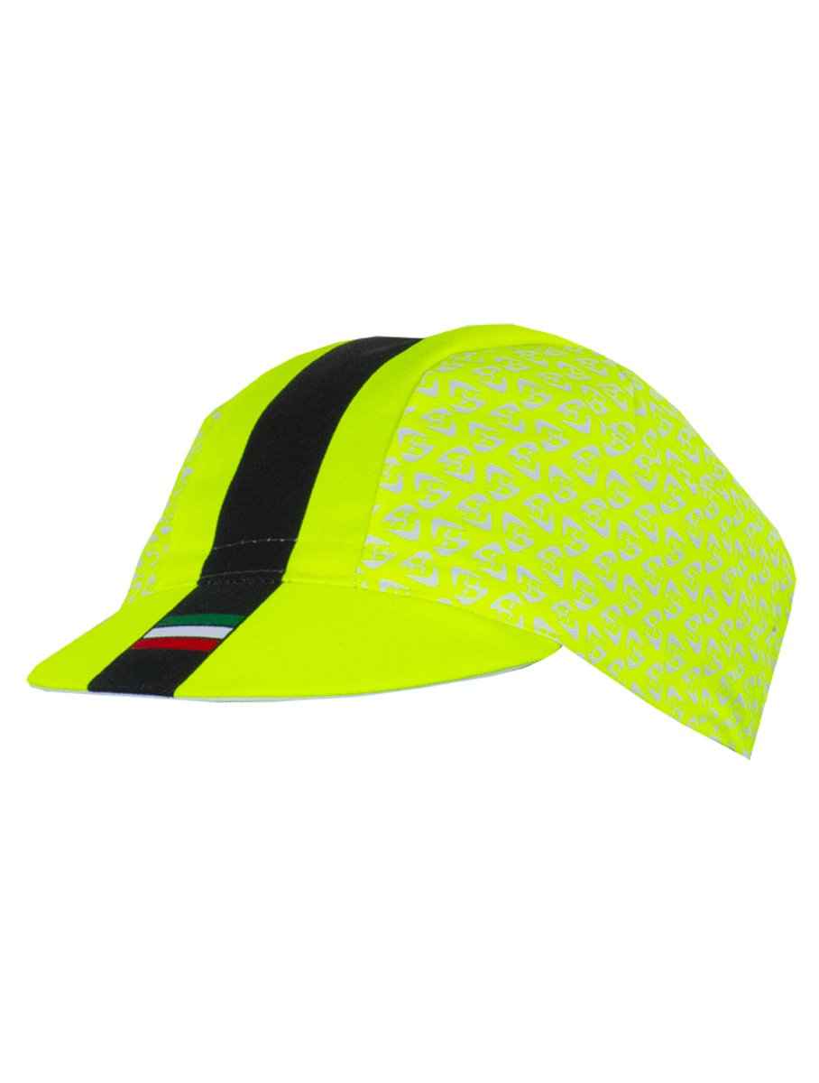 MONOGRAM . Cappellino estivo- Giallo Fluo / Nero - Ciclismo sportivo  vendita online - Marcello Bergamo