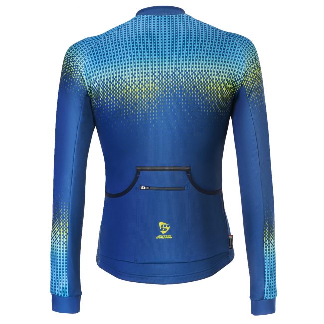 Maglia manica lunga ciclismo Sonora China Blu Azzurro Fluo Marcello Bergamo