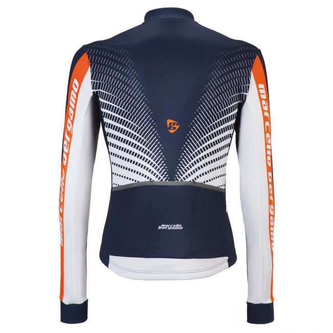 Maglia manica lunga ciclismo Thar Blu Arancio Marcello Bergamo